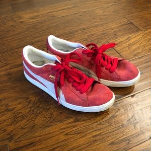 Puma Classics - Red Suede Sneakers - Sz 10
